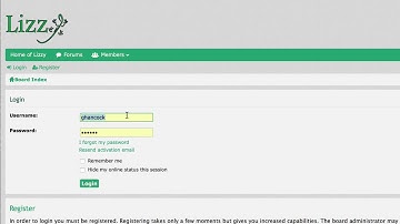 Activating Your Lizzy Forum