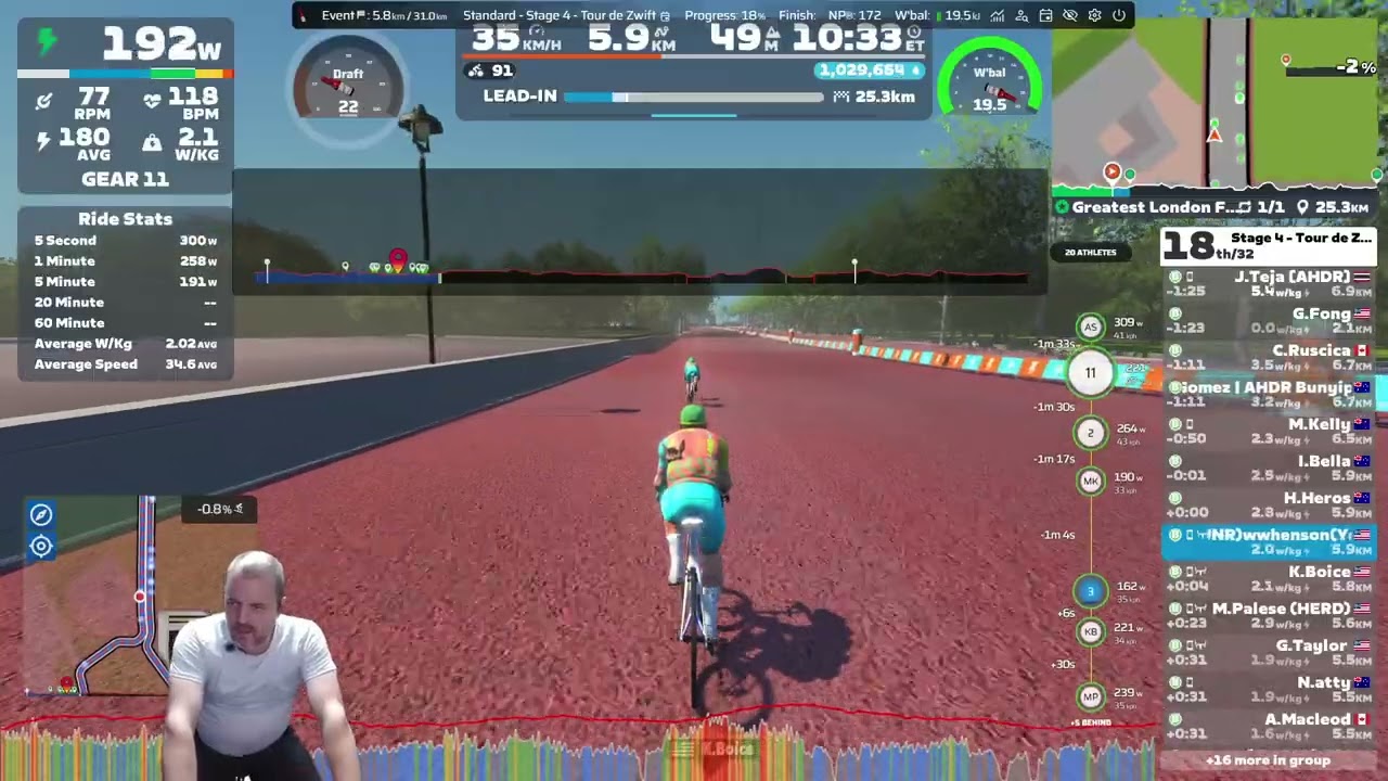 Zwift - Tour de Zwift - Stage 4 - Greatest London Flat