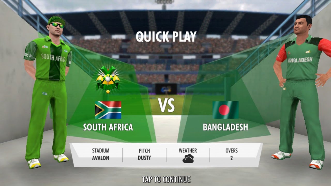 quick play south Africa vs Bangladesh game play wcc3 my game 