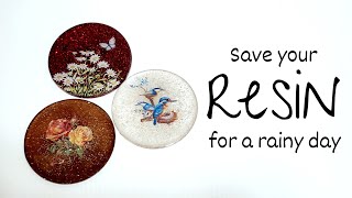 #31 Im using leftover resin to make pretty PET tape coasters