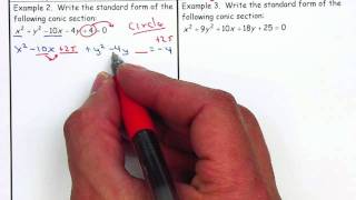 Algebra 2 - 9.4 Classify Conic Sections Part 1