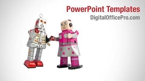 Toy Robots PowerPoint Template Backgrounds - DigitalOfficePro #05005W