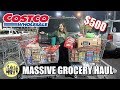MASSIVE COSTCO GROCERY HAUL | HUGE GROCERY HAUL & SHOP WITH ME AT COSTCO $500 | PHILLIPS FamBam