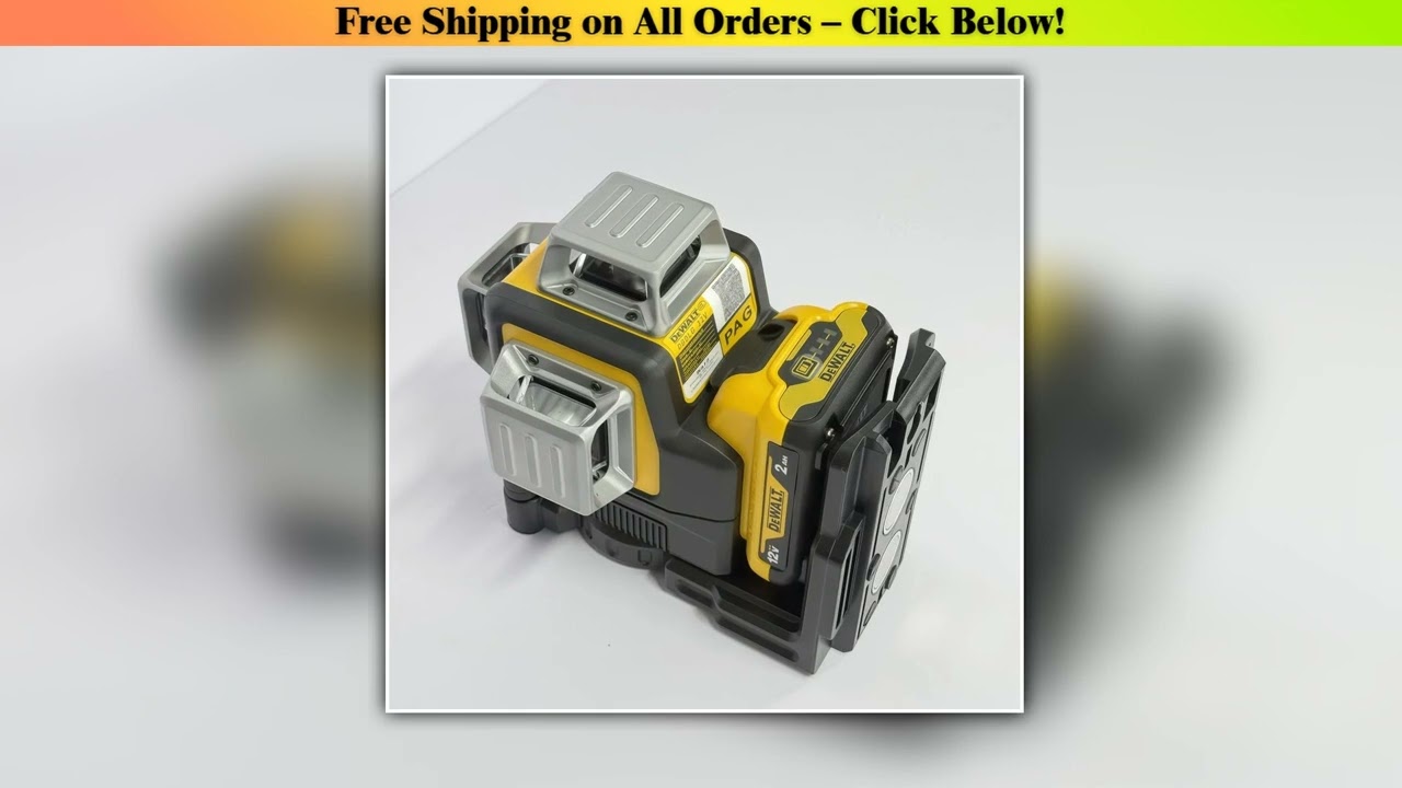 2025 DEWALT DW089LG Laser Level 12-Line 3-Sides 360-Degree Vertical Lines Outdoor Use with 12V