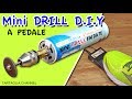 How to make Mini drill FOOTSWITCH - Mini trapano fai da te, si accende da pedale