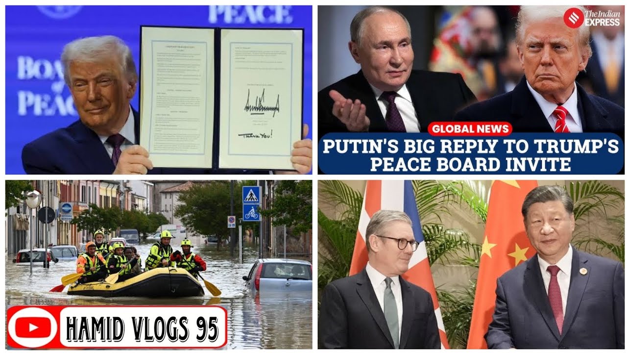 Floods in Italy,trump about wars,Russia in board of peace,London prime minister to visit china