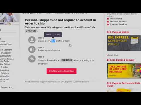 DHL : How to Create Account | Signup DHL