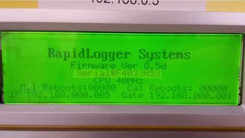 Rapidlogger-Determining the Serial Number of a Rapidlogger