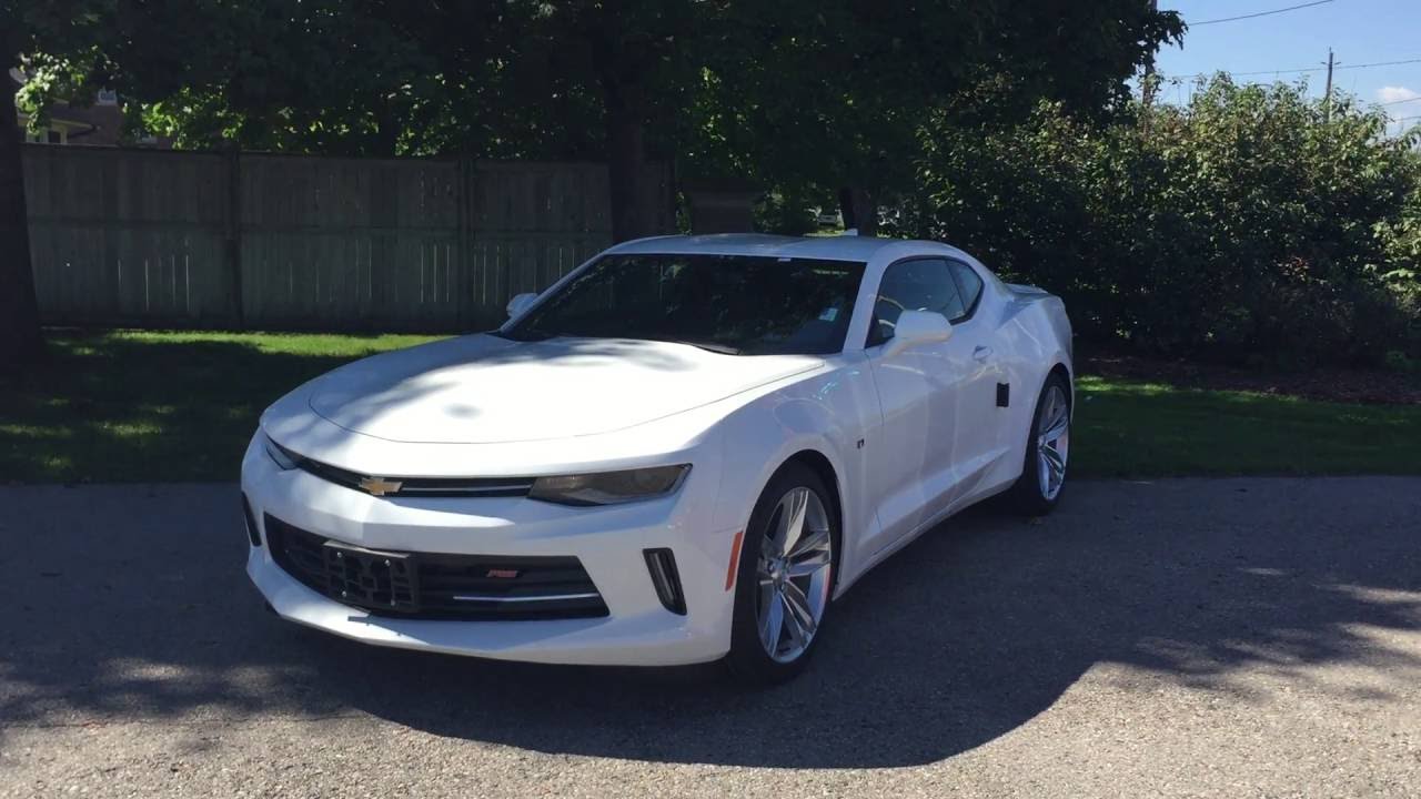 white Chevrolet camaro