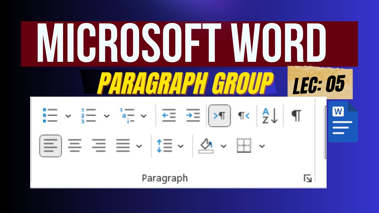 05- Microsoft Word Paragraph Group | Bullets | Numbering |Page Borders all commands in detail
