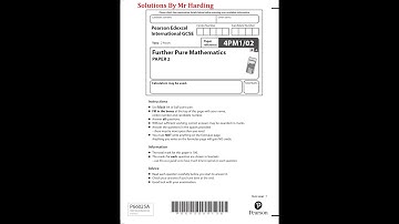 Edexcel - iGCSE - Further Pure Mathematics - Paper 2 - June 2021 - Solutions By Mr Harding