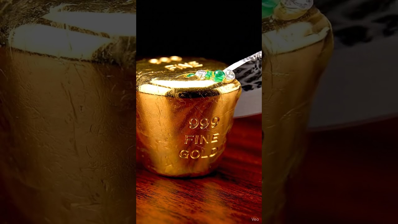 Cutting into Solid Gold for a Sparkling Surprise ✨ 