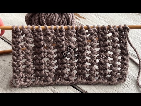 One-row repeat Lace knit stitch: Reversible, and it doesn’t curl! (English & Continental)- So Woolly