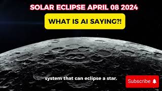 SOLAR ECLIPSE APRIL 08 2024. AI GENERATED VIDEO 👍!