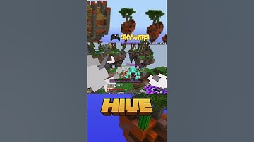 EPIC 2v1 TNT CLUTCH TO WIN MINECRAFT SKYWARS #minecraft #skywars #thehive #craft #hive #mc #win