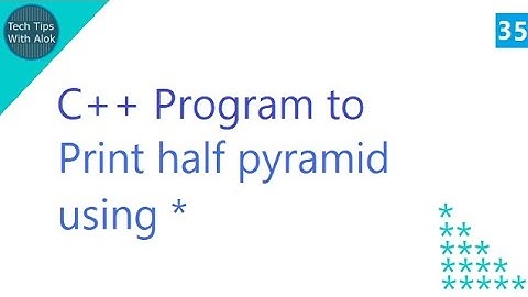 C++ Program to print half pyramid using *