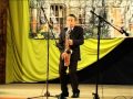 Aleksandr sergeevich plays on saxophone