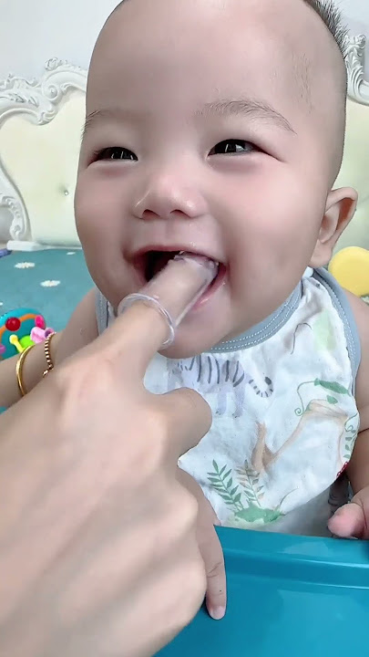 Baby Silicone Finger Toothbrush Review  #cutebaby