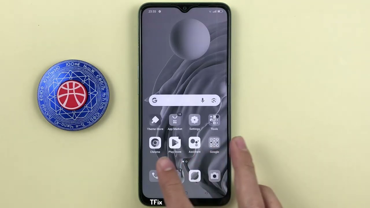Shortcut to invert colors, black and white screen on OPPO A57 Android 12