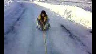 Hillbilly Sledding on Snow Day