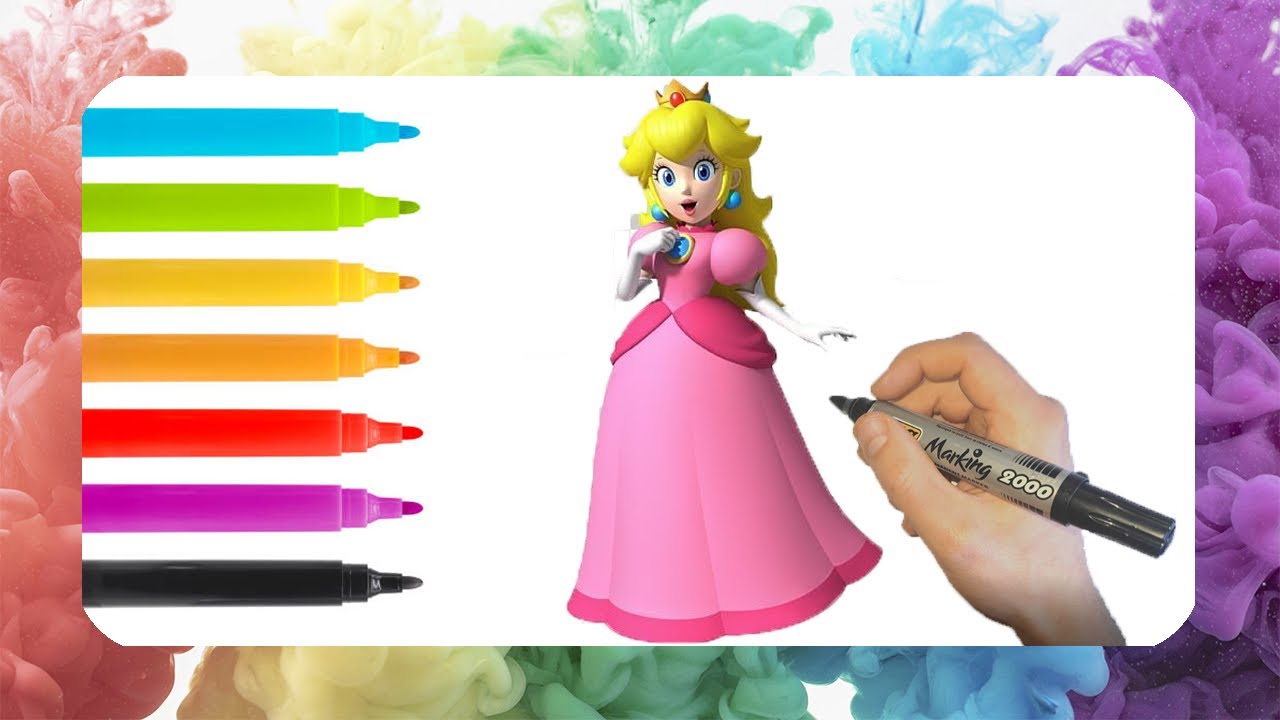 🌈☀️Aprende a Dibujar y Colorear ☀️🌈 Princesa Peach