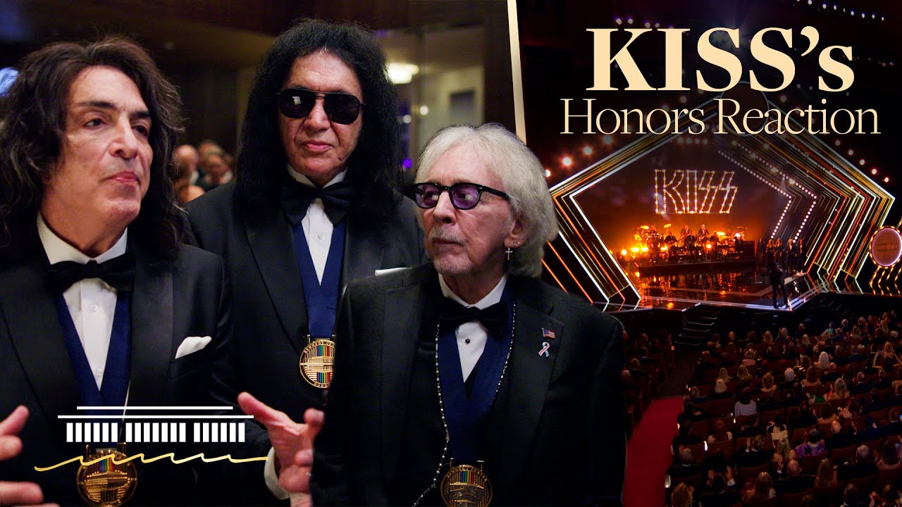 Группа KISS о получении награды в Центре Кеннеди.