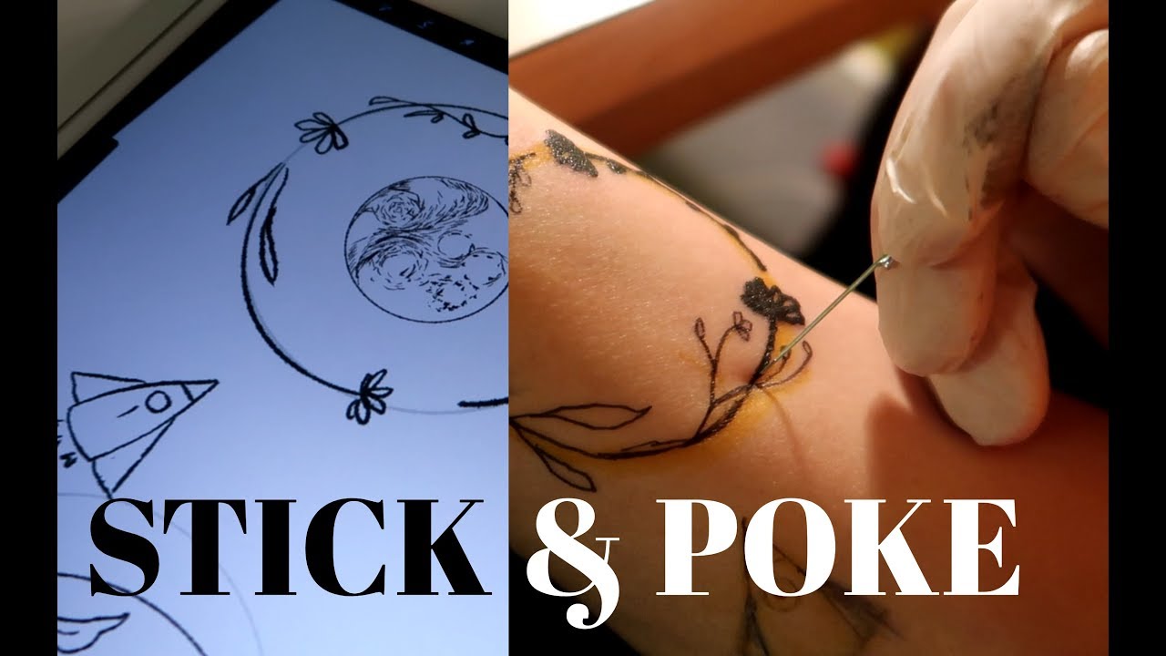 stick'n poke matching tattoos with bff I tattooed us! YouTube