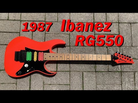 1987 Ibanez RG550 Road Flare Red - YouTube