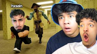 3 Grown Men Vs. Roblox Horror Games (ft. @hxsain & @InfernoJae)
