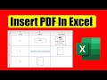 How to Insert PDF Files inside Excel