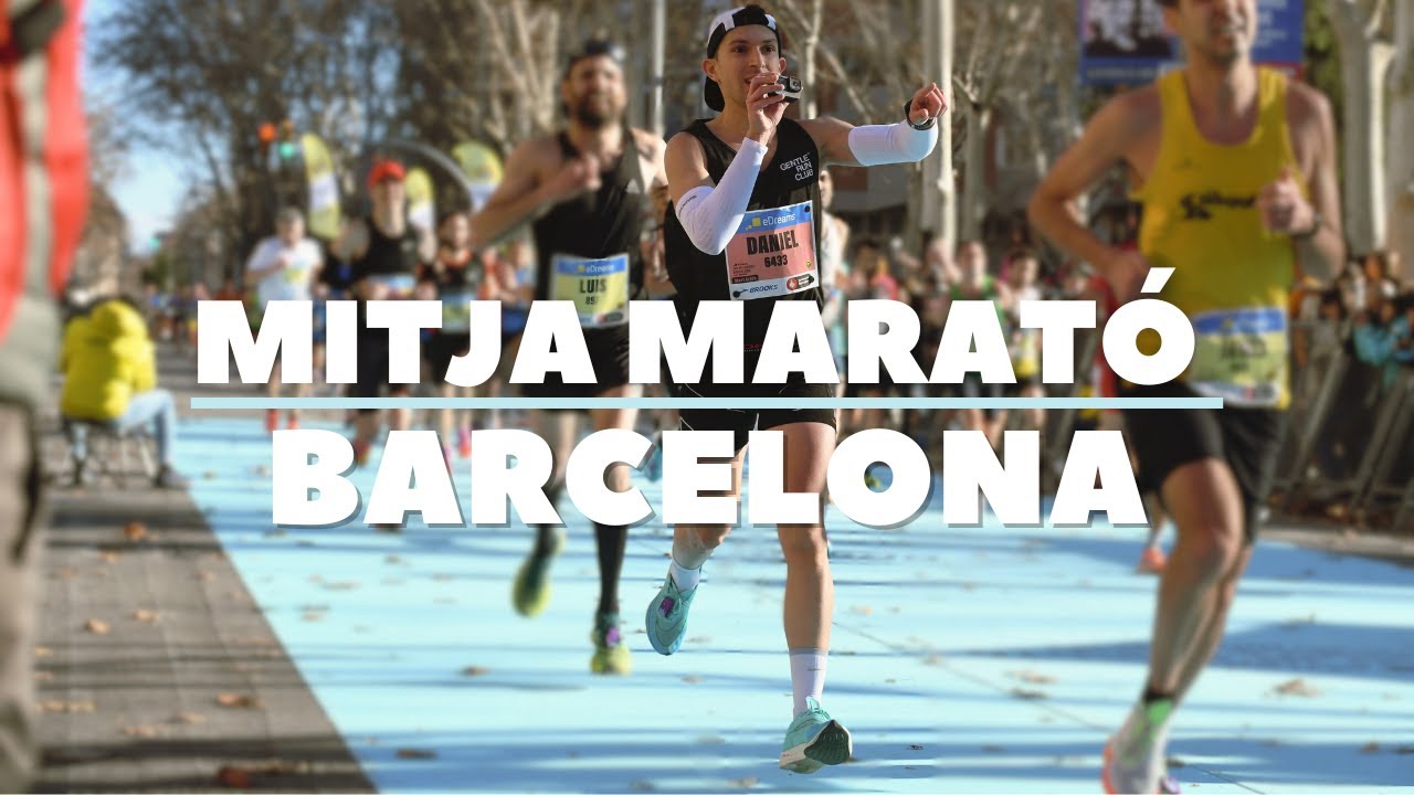 MEDIA MARATON BARCELONA 2024 desde dentro ||  Destrozo mi anterior marca (sub 1h20) 🔥