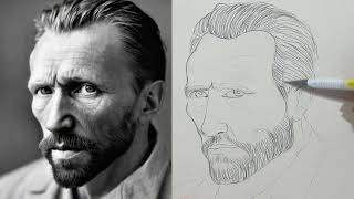 Let’s draw Vincent van Gogh together using the Loomis method