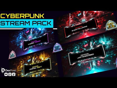 Cyberpunk Purple Blue