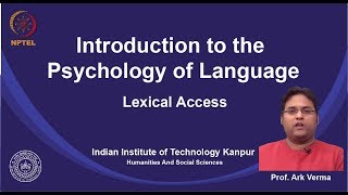 noc19-hs14 Lecture 18 - Lexical Access