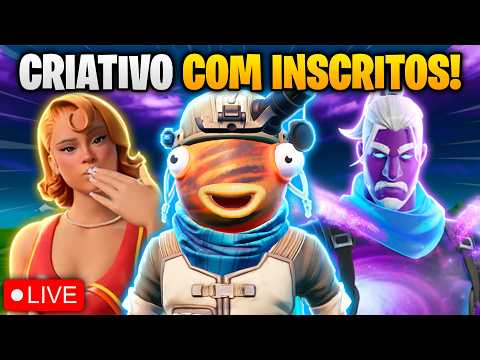 Jogando CRIATIVO com INSCRITOS no Fortnite! - [LIVE AO VIVO]