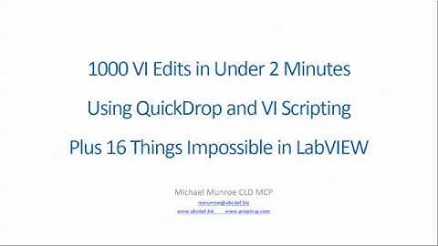 How to Edit over 1000 LabVIEW VIs In Under 2 Minutes