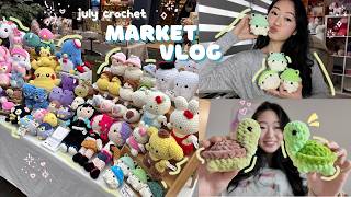 crochet MARKET VLOG 🌷🧸| met so many of you guys!! $$ results, best sellers & market prep