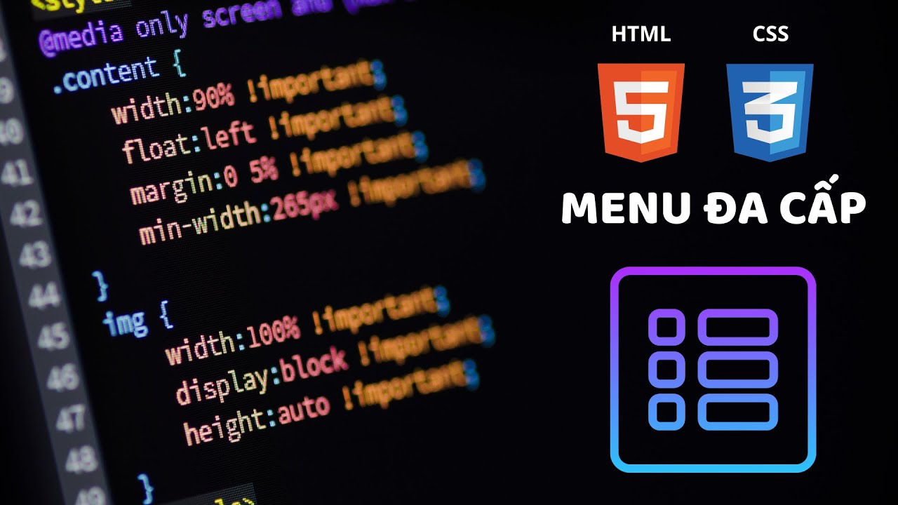 Hướng dẫn tạo Menu đa cấp bằng HTML/CSS đơn giản | Quang Vinh CP - YouTube