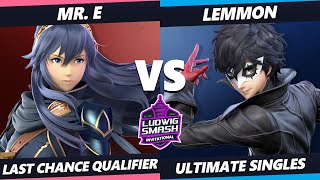 Ludwig Invitational - Mr. E (Lucina) Vs. Lemmon (Joker) SSBU Ultimate Tournament