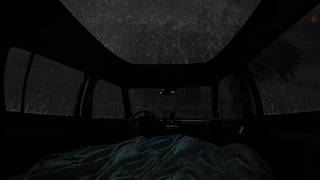 Drift into Deep Sleep Quickly with Heavy Rain & Loud Thunder on a Car in a Dark Forest at Night🌧️😴
