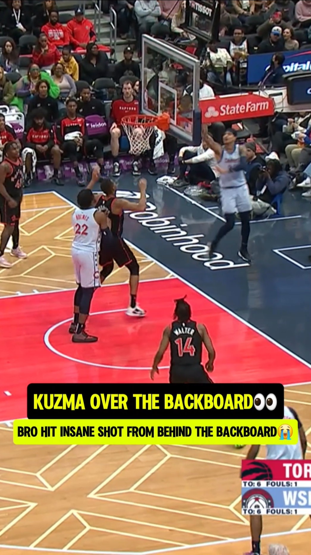 Bro shot from behind the backboard?
