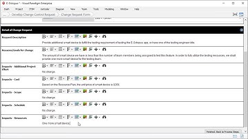 Change Control Request Template - Project Management