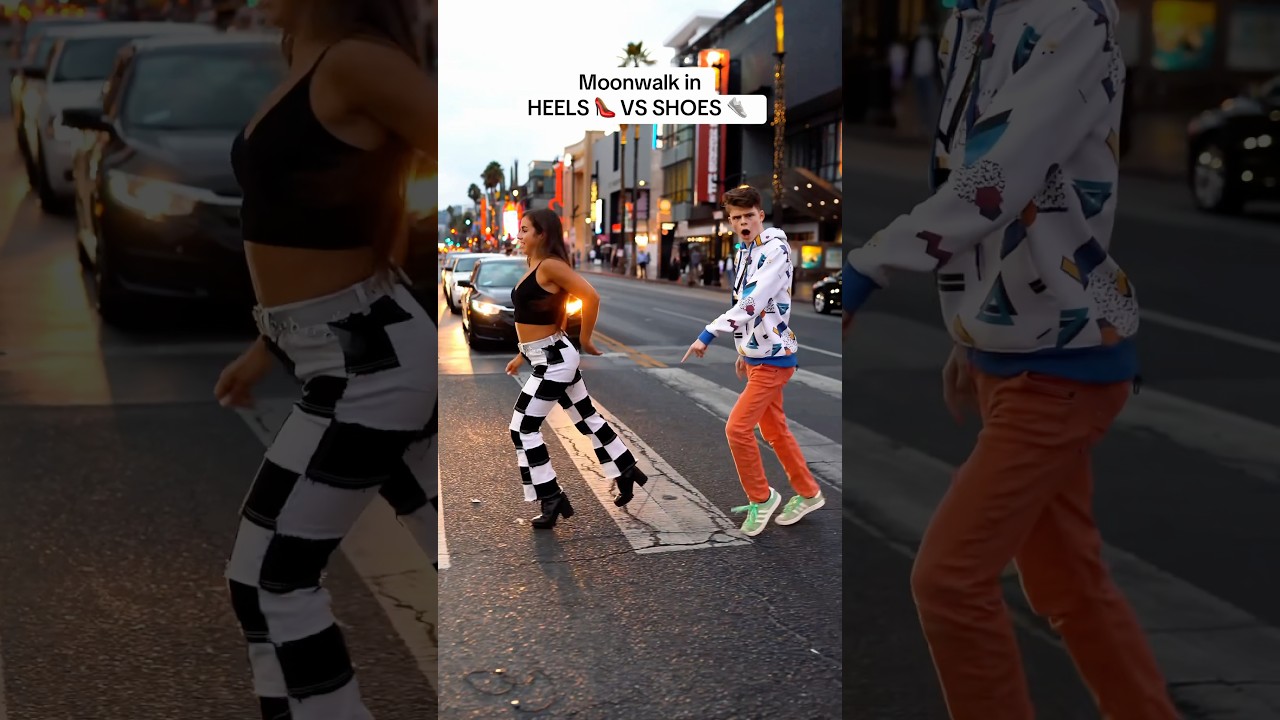 Moonwalk in HEELS vs SHOES who did it best???