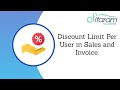 Discount Limit Per User in Sales and Invoice Odoo Apps