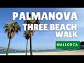 Palmanova Beach, Mallorca (Majorca) - Three Beach Walk, Balearic Islands, Spain. February 2021