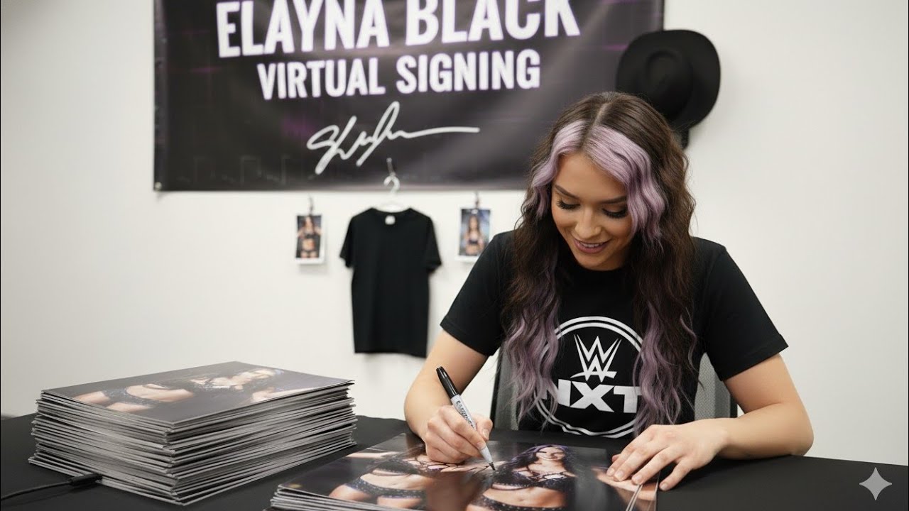 Cora Jade signing!! Elayna Black virtual wrestling autograph signing 