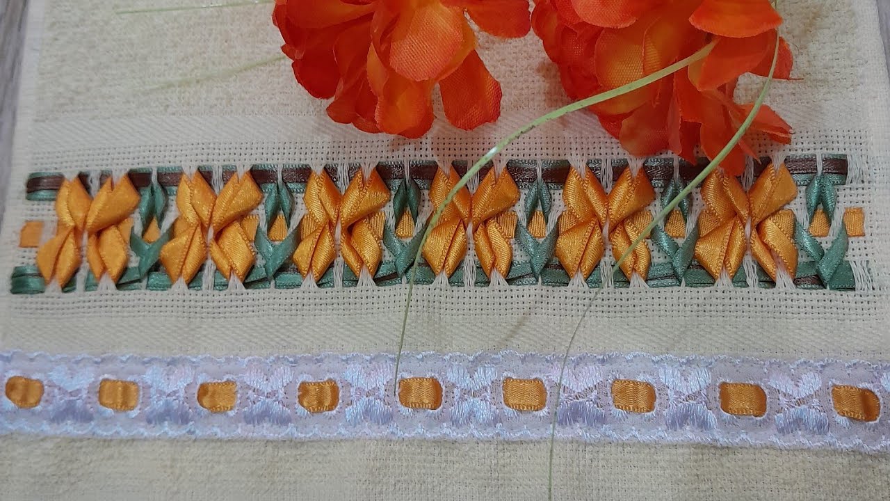 Trançado de fitas 004 Toalha pequena com Fernanda Camilo