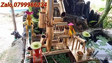 Tiểu cảnh ống pvc nhựa xe đạp câu cá cưa cũi giã gạo