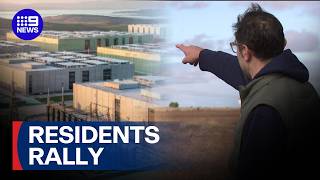 Community protests mega AI data centre | 9 News Australia