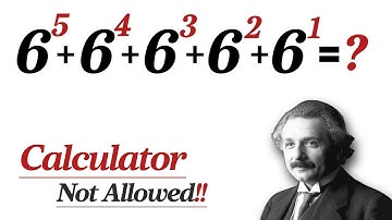 No Calculator Allowed | Math Olympiad Question